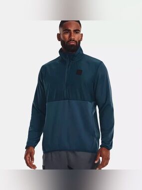 Under Armour Teal Blue Quarter-Zip Fleece Pullover